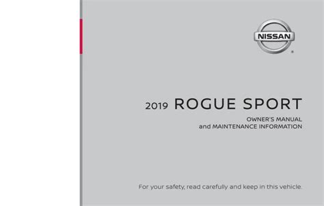 2019 Nissan Rogue Sport Owners Manual